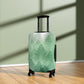 Carpathian Forest green pine landscape stretch luggage cover with layered misty trees