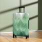 Carpathian Forest green pine landscape stretch luggage cover with layered misty trees