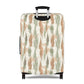 Cypress Guardians stretch luggage cover with Mediterranean tree silhouettes in earth tones