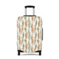Cypress Guardians stretch luggage cover with Mediterranean tree silhouettes in earth tones