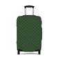Emerald Isle green plaid stretch luggage cover fitted on rolling suitcase