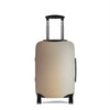 Moroccan Dune beige stretch luggage cover with sand-inspired gradient design fitted on suitcase