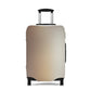 Moroccan Dune beige stretch luggage cover with sand-inspired gradient design fitted on suitcase