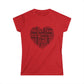 Wanderheart women’s travel t-shirt with heart-shaped collage of global cities