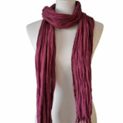 Hand-Dyed Cotton Scarf Naturally Dyed with Avocado and Madder Eco-Friendly Lightweight Cotton Scarf Draped Over Shoulders Soft Cotton Scarf in Earthy Tones with Natural Dye Variations Ethically Made Handwoven Scarf Styled as a Headwrap USA-Made Sustainable Fashion Scarf in Soft Cotton
