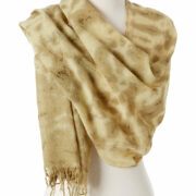 Organic Tie-Dye Scarf - Hand-Dyed with Medicinal Herbs Lightweight and Breathable Ayurvedic Cotton Wrap Eco-Friendly and Sustainable Fashion Scarf Soft Organic Cotton Scarf for Sensitive Skin Handcrafted Tie-Dye Scarf in Natural Colors