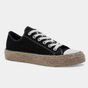 Lace-Up Woven Espadrille Sneakers, featuring a stylish jute sole and canvas upper Lightweight summer sneakers, ideal for warm-weather adventures and casual outfits Chic lace-up sneakers with a breathable canvas design, perfect for all-day wear Espadrille-style sneakers, combining comfort and boho-inspired fashion Trendy woven espadrille sneakers, designed for relaxed yet polished looks