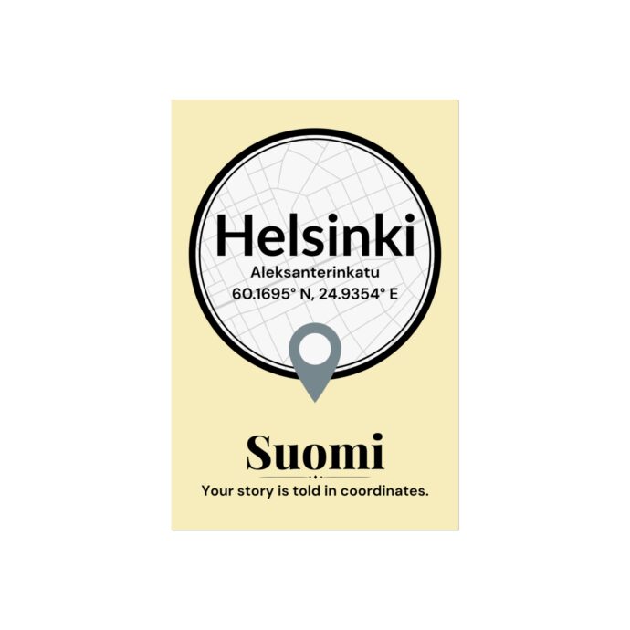Helsinki Coordinates Poster - Image 3