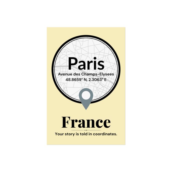 Paris Coordinates Poster - Image 3
