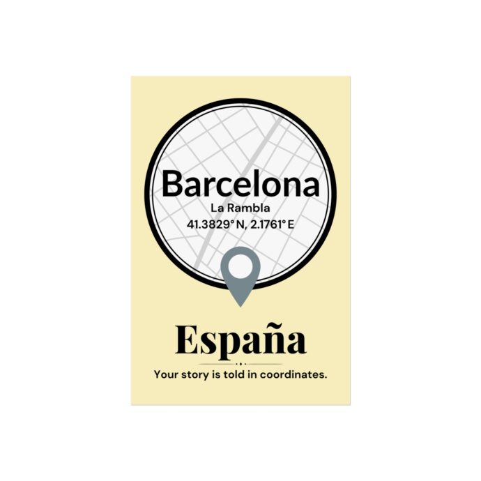 Barcelona Coordinates Poster