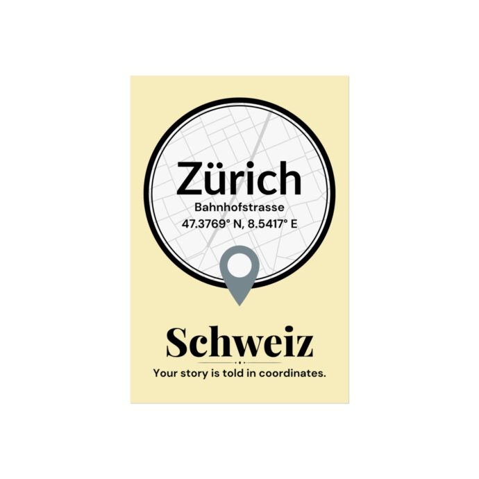 Zurich Coordinates Poster