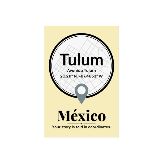 Tulum Coordinates Poster - Image 3