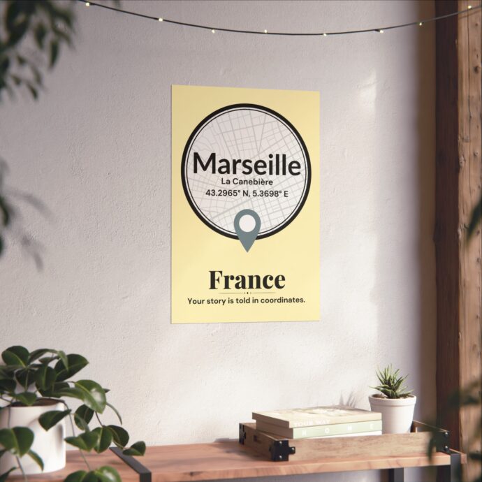 Marseille Coordinates Poster - Image 2