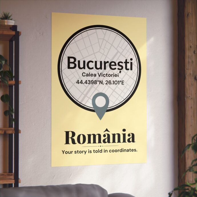 Bucharest Coordinates Poster - Image 4