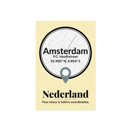 Amsterdam Coordinates Poster