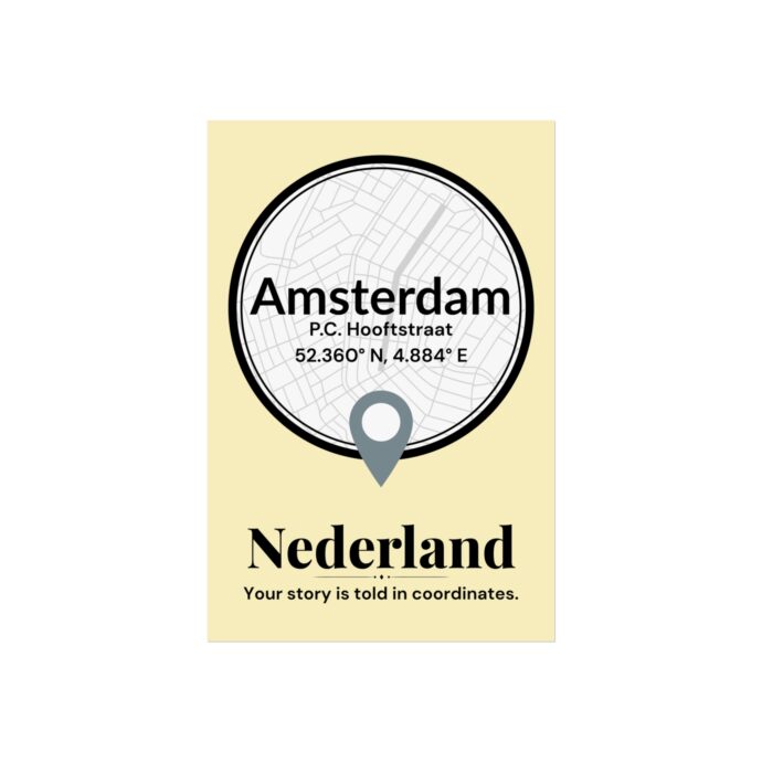 Amsterdam Coordinates Poster