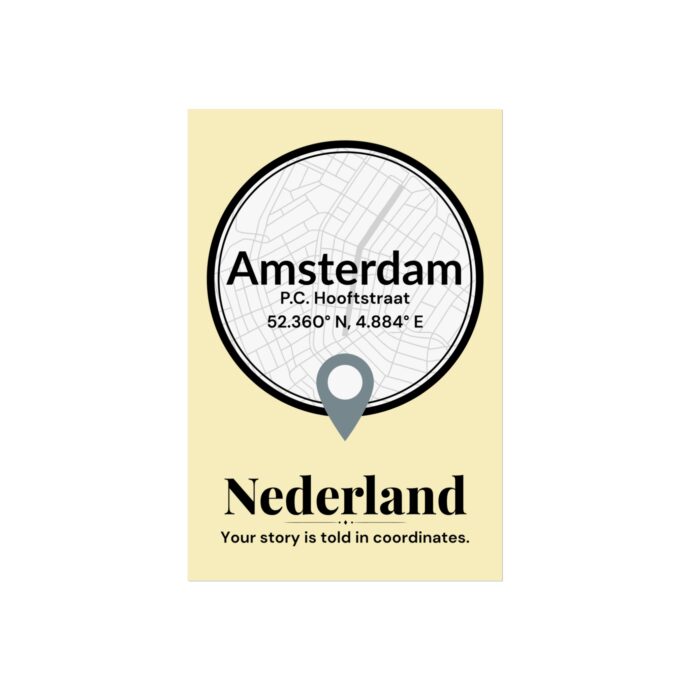 Amsterdam Coordinates Poster - Image 3