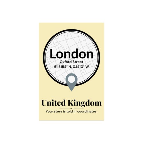 London Coordinates Poster
