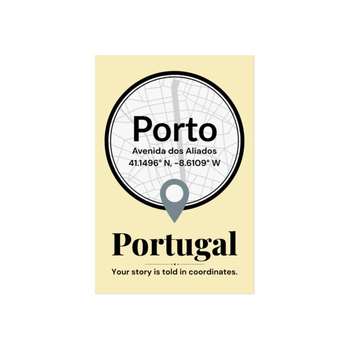 Porto Coordinates Poster - Image 3