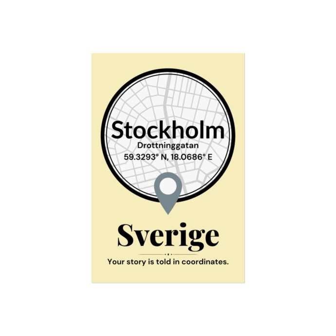 Stockholm Coordinates Poster - Image 3