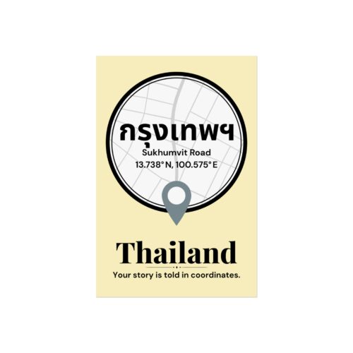 Bangkok Coordinates Poster