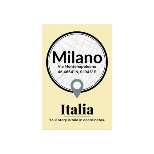 Milan Coordinates Poster