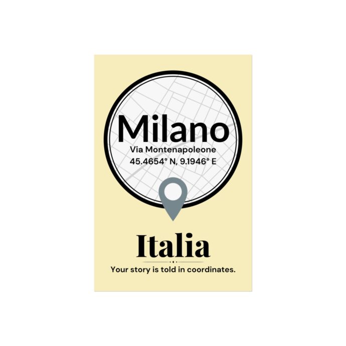 Milan Coordinates Poster