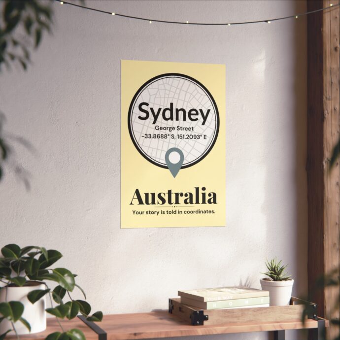 Sydney Coordinates Poster - Image 2