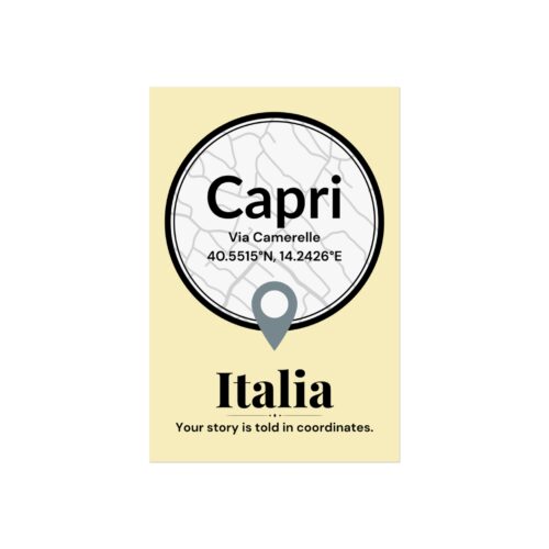 Capri Coordinates Poster