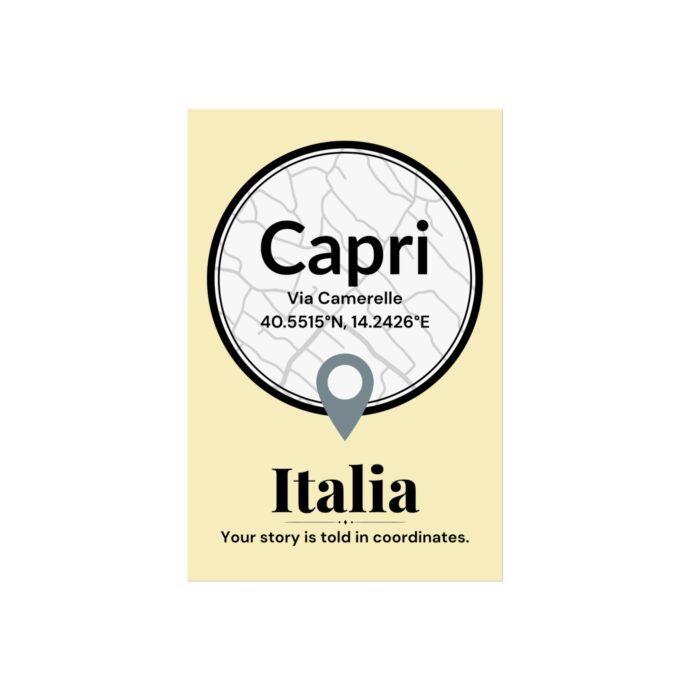 Capri Coordinates Poster