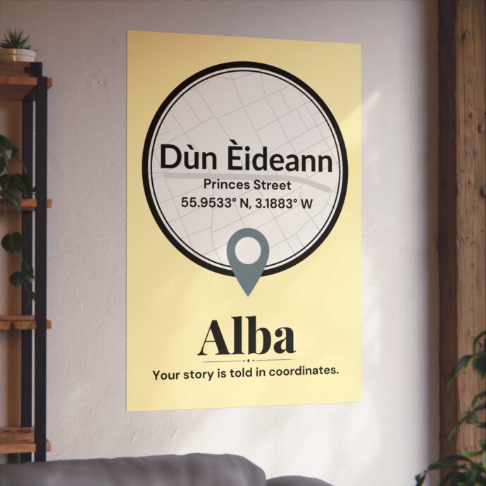 Edinburgh Coordinates Poster - Image 4