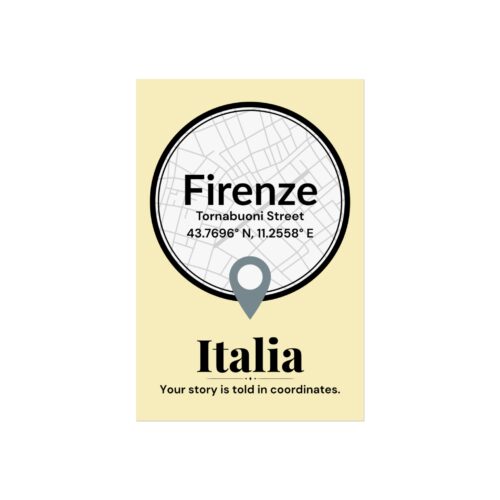 Florence Coordinates Poster