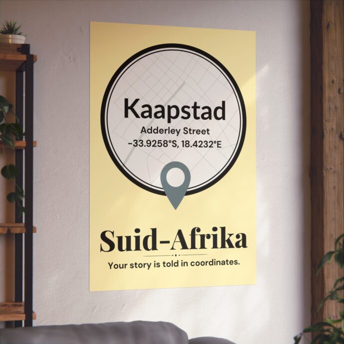 Cape Town Coordinates Poster - Image 4