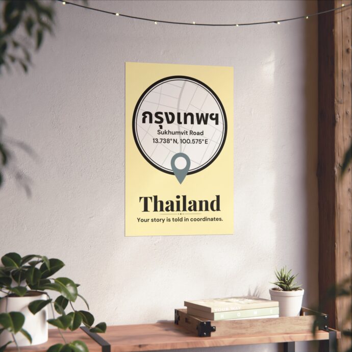 Bangkok Coordinates Poster - Image 2