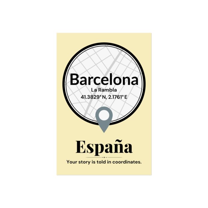 Barcelona Coordinates Poster - Image 3
