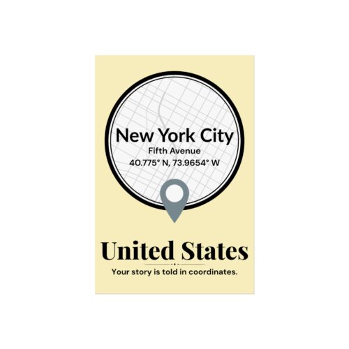 New York Coordinates Poster