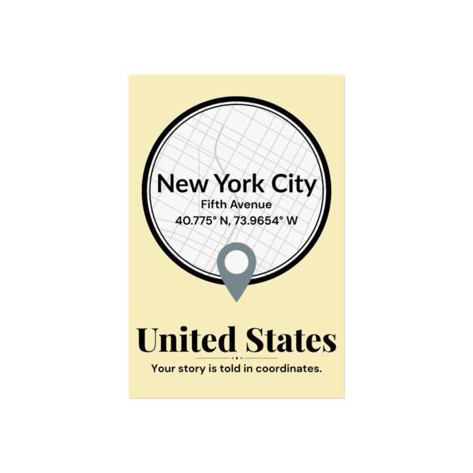 New York Coordinates Poster