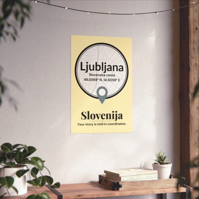 Ljubljana Coordinates Poster - Image 2