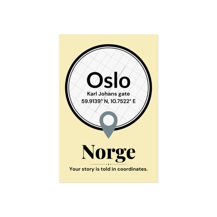Oslo Coordinates Poster