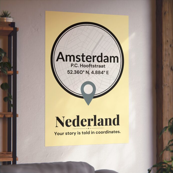 Amsterdam Coordinates Poster - Image 4