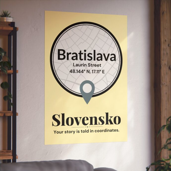 Bratislava Coordinates Poster - Image 4