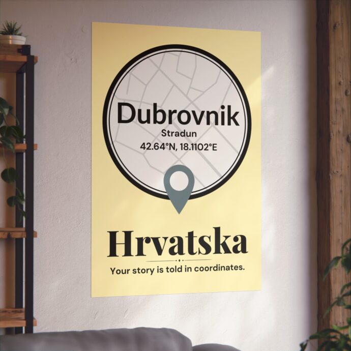 Dubrovnik Coordinates Poster - Image 4