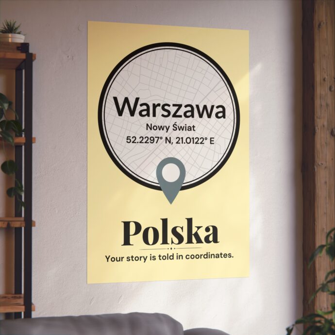 Warszawa Coordinates Poster - Image 4
