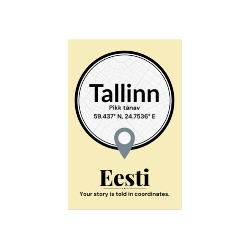 Tallinn Coordinates Poster