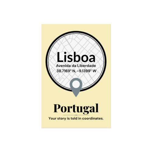 Lisbon Coordinates Poster