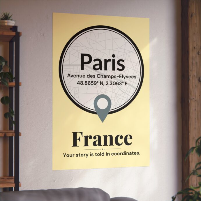 Paris Coordinates Poster - Image 4