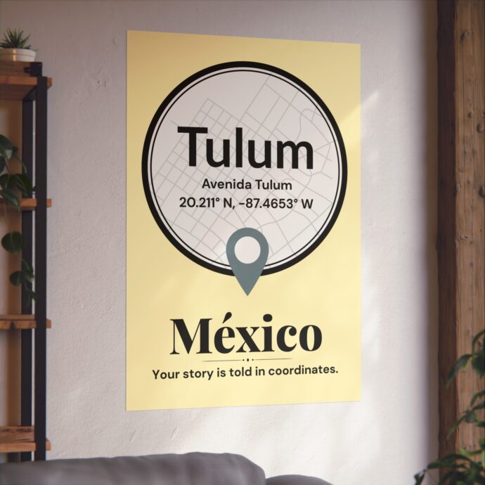 Tulum Coordinates Poster - Image 4