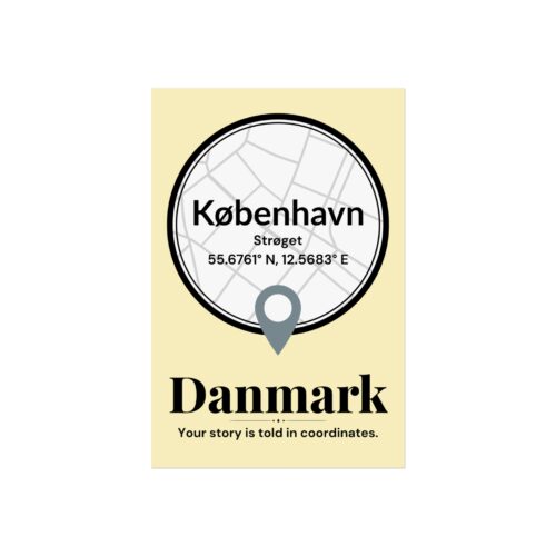 Copenhagen Coordinates Poster