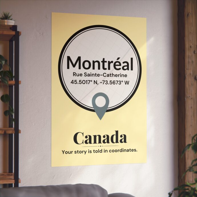 Montreal Coordinates Poster - Image 4
