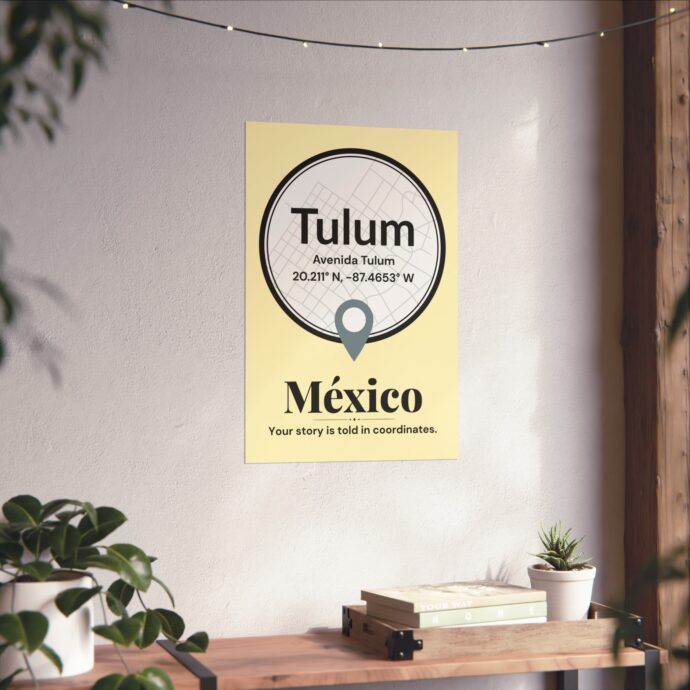 Tulum Coordinates Poster - Image 2